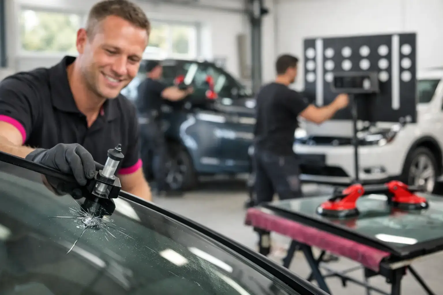 Autoscheibe nach Riss absichern - so geht’s