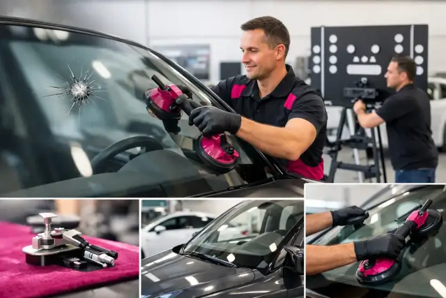 Alegeți un atelier de sticlă auto certificat TÜV